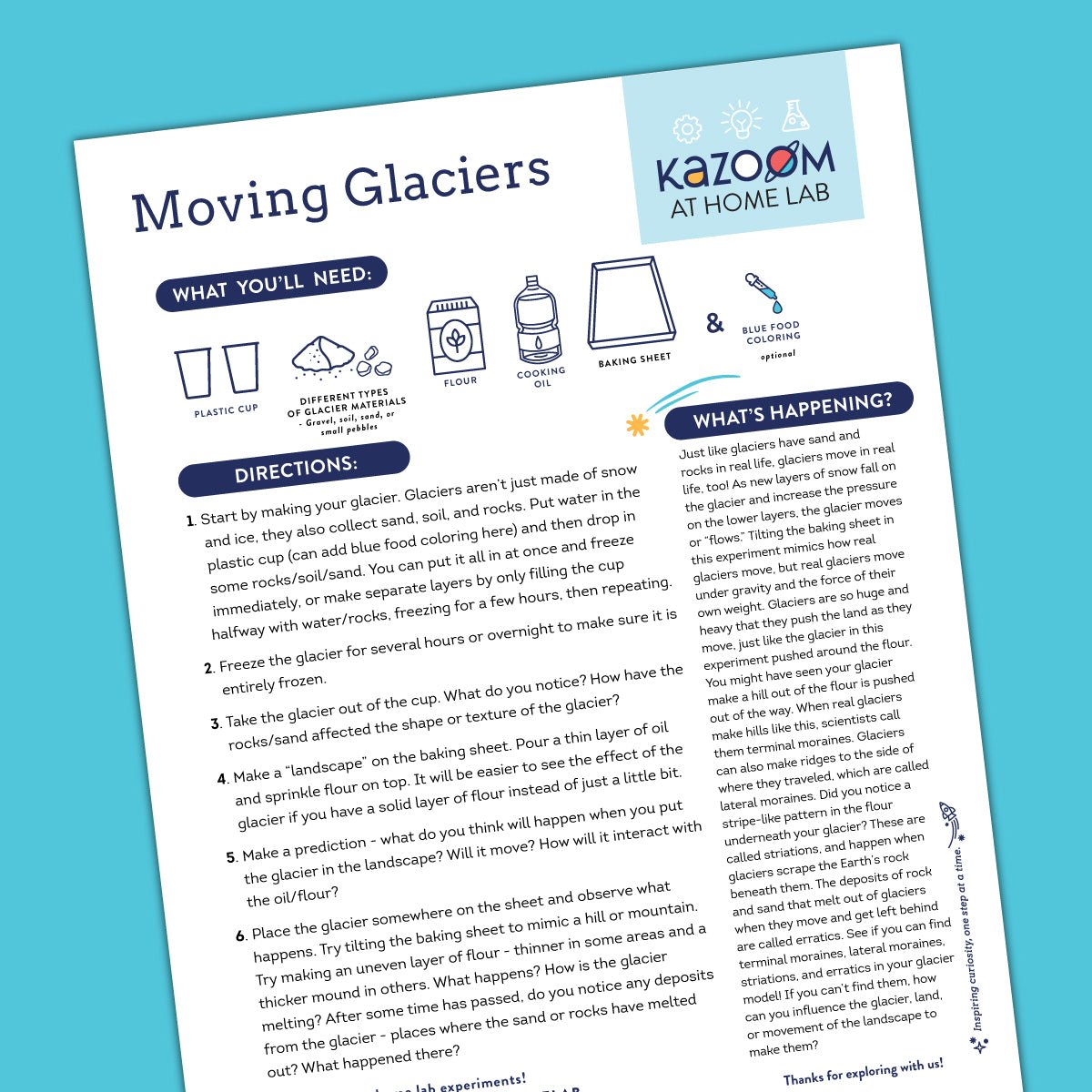 At Home Lab: Moving Glaciers