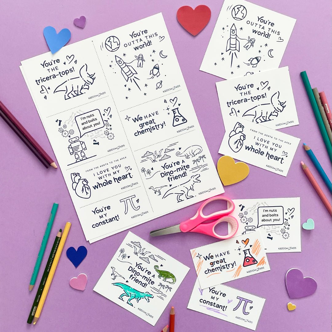 Science-Themed Valentines From Kazoom Kids