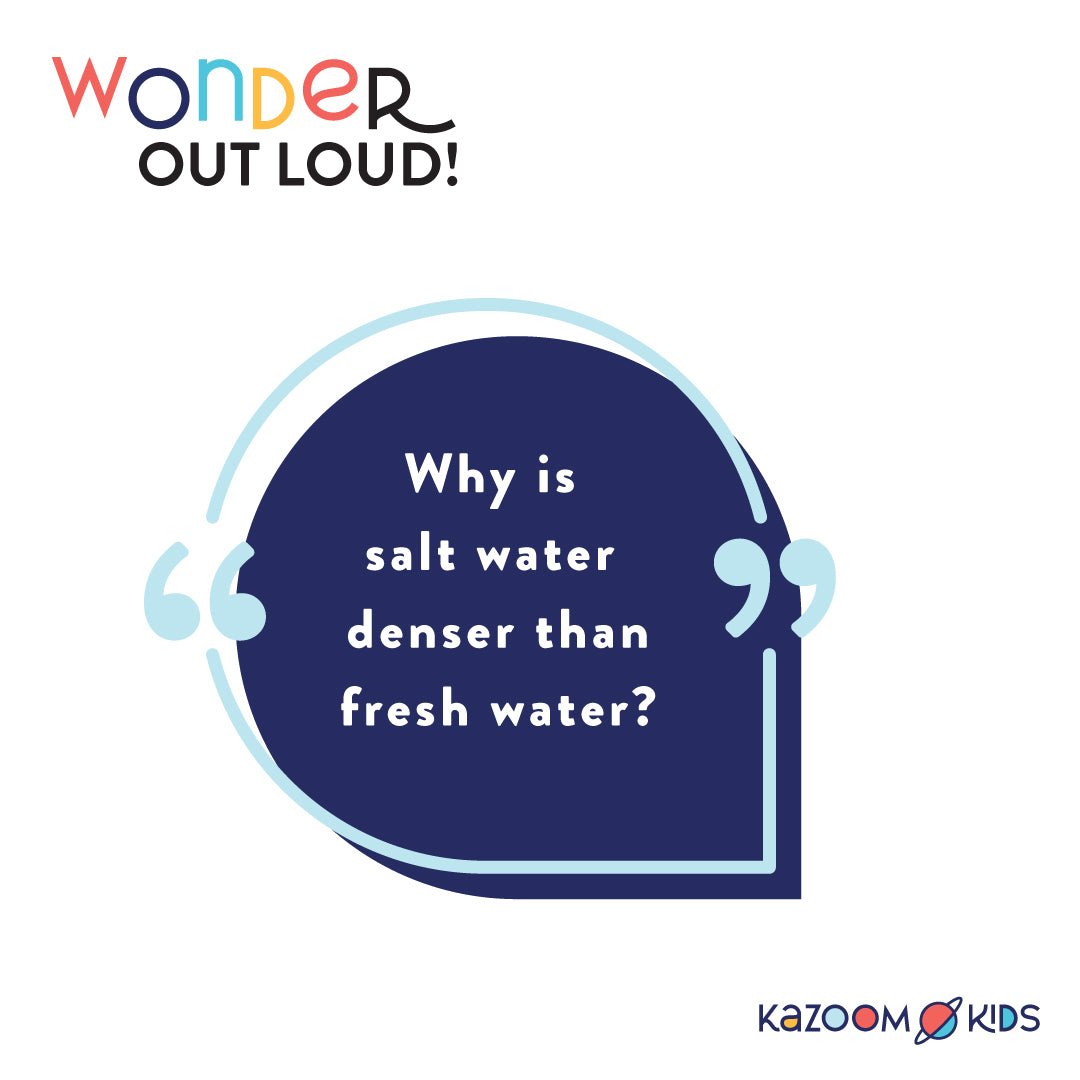 Why is salt water denser than fresh water?