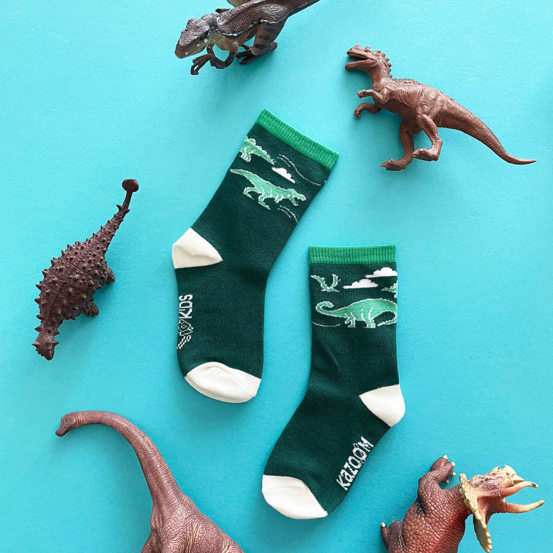Kids Dinosaur Socks with Grips on the bottom