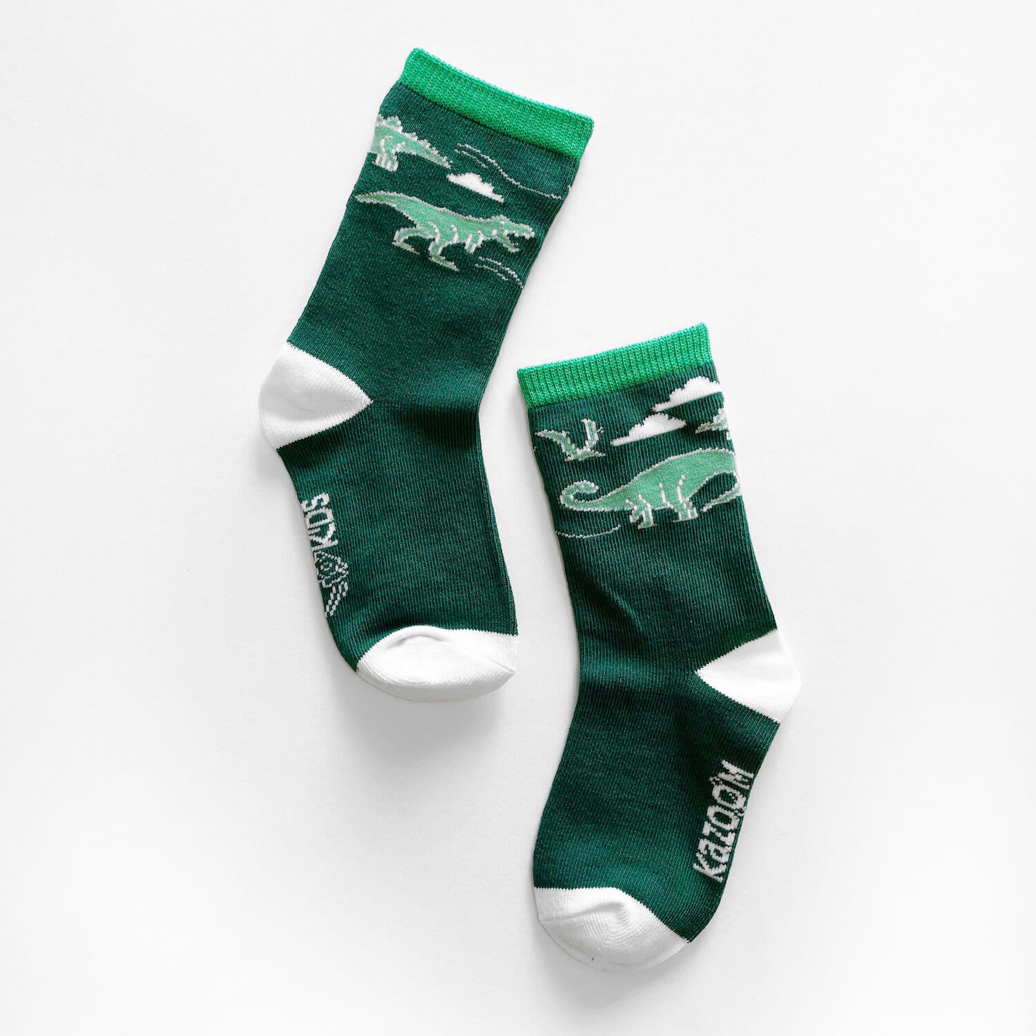 Gren Kids socks - Green Kazoom Dinosaur Socks