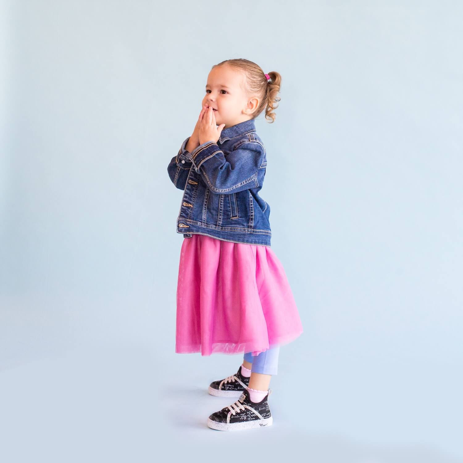 Shoes for girls - Toddler girl wearing Kazoom math toddler shoes