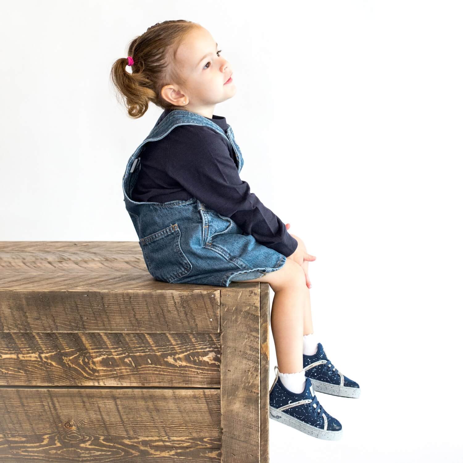 Toddler Shoes Girl - Dark blue constellations - great as a back to school sneaker