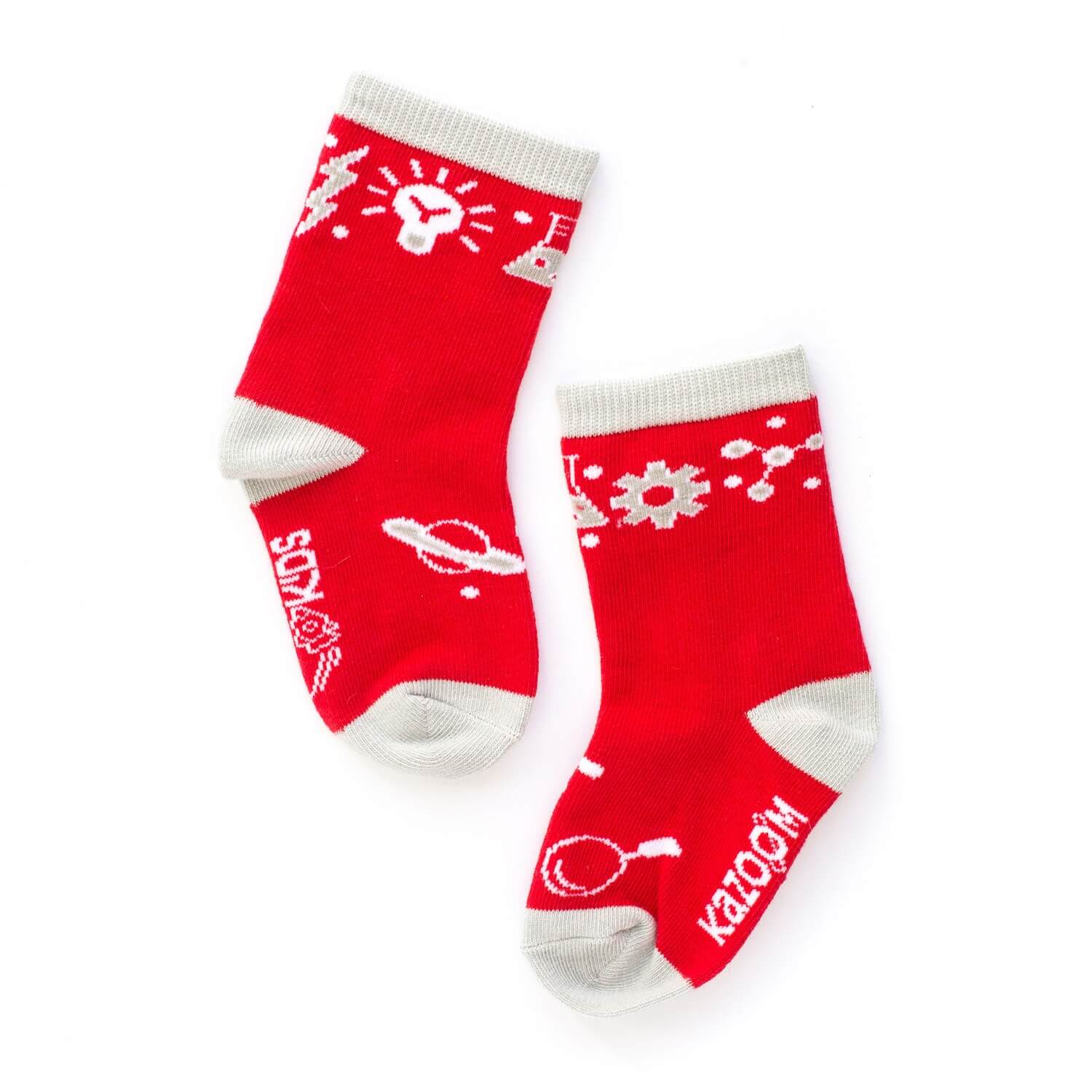 Toddler Socks - Red Science Lab Socks for Toddlers, Little Kids, and Youth