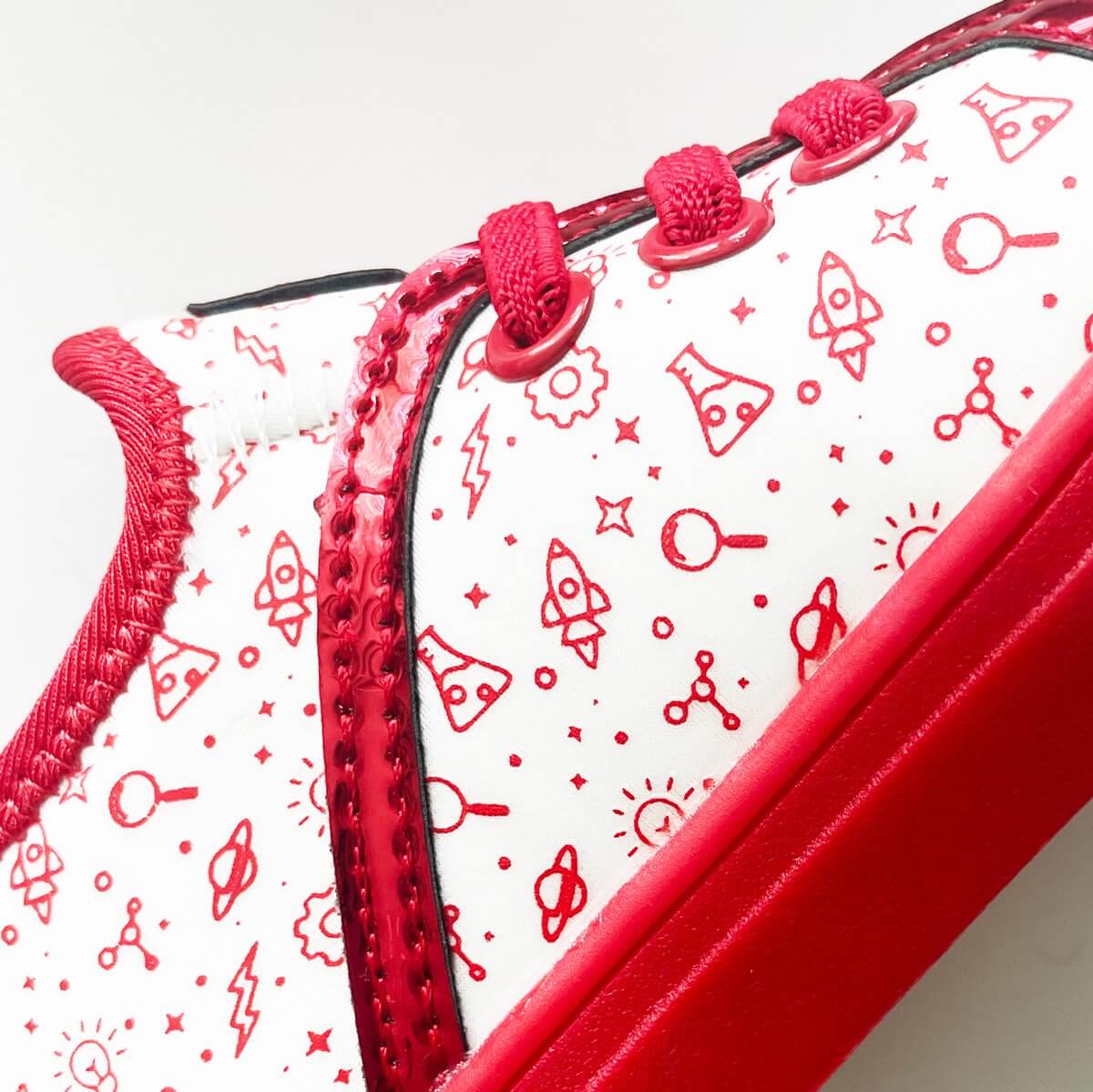 Tennis Shoes for kids - Kazoom Science Lab Red and White