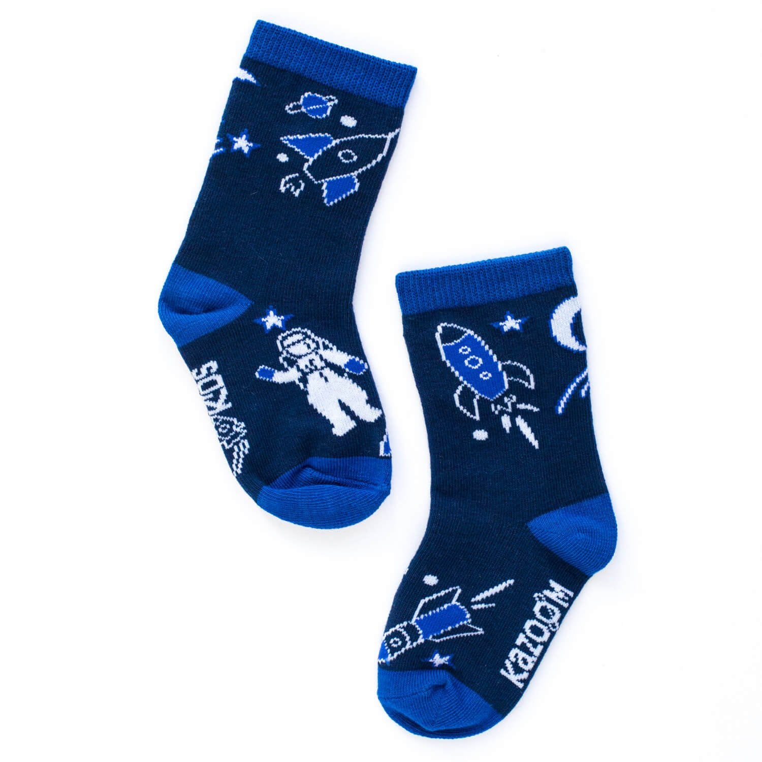 Kids Socks - Blue and Black Rocket Socks